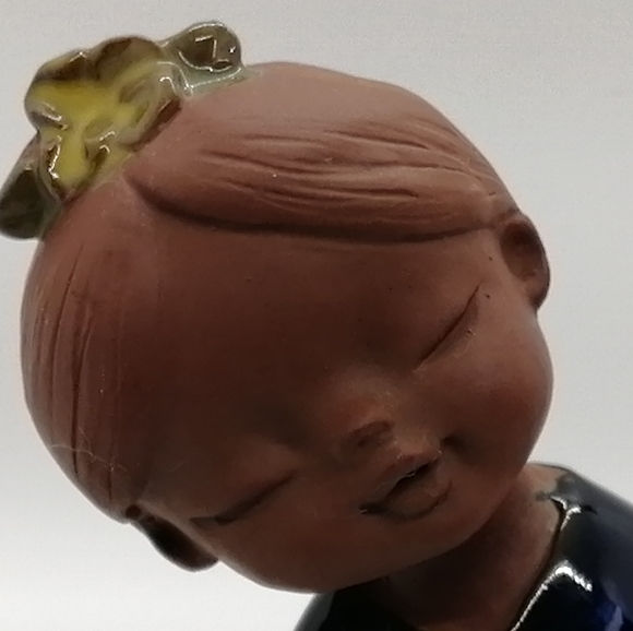 VTG Japanese Girl Figurine with Bud Vase - Picture 9 of 13